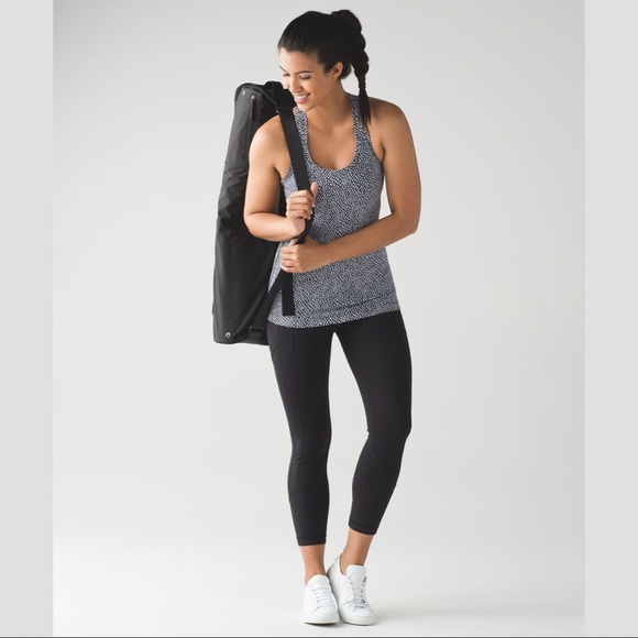 lululemon athletica Tops - Lululemon Cool Racerback II Black and White Tank Top, size 4